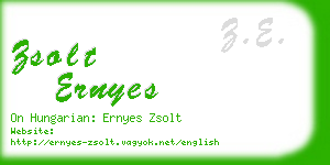 zsolt ernyes business card